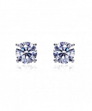 Zirconia Basket Setting Solitaire Earrings