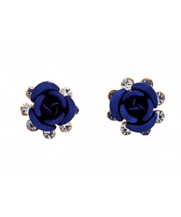 Fashion Earrings Flower Diamond Studs