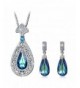 QIANSE Swarovski Crystals Necklace Earrings