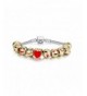 Eccosa Plated Enamel Charms Bracelet