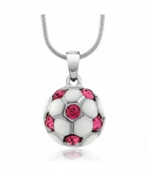 Stunning White Soccer Crystals Pendant