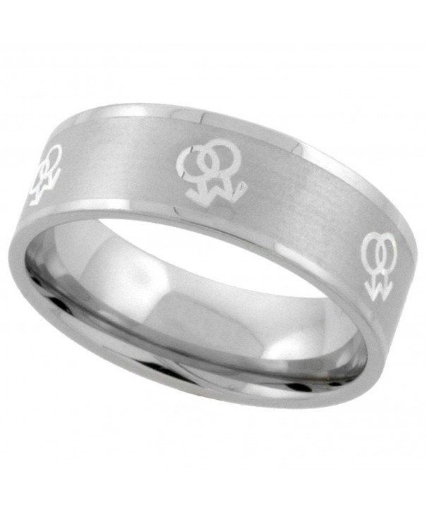 Stainless Steel Symbols Ring Wedding
