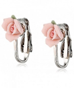 1928 Bridal Pink Porcelain Earrings