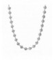 DIAMOND Beaded Necklace Italian Sterling