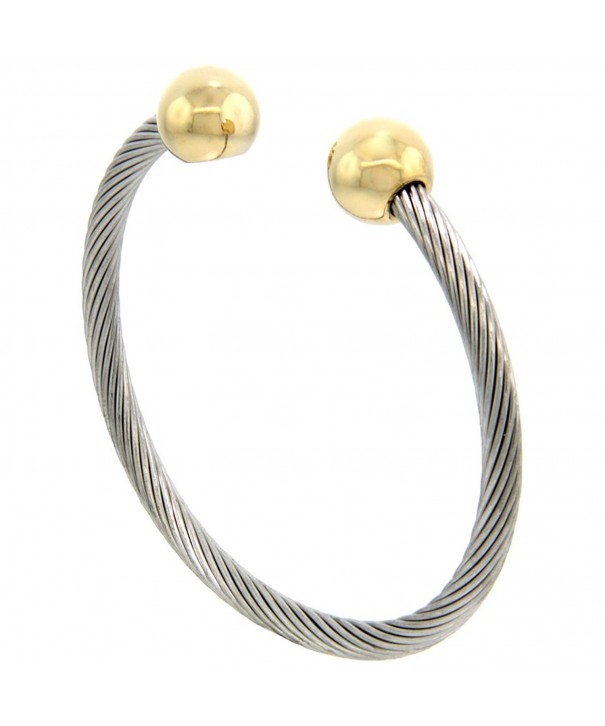 Stainless Steel Bracelet Gold tone Magnetic