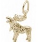 Rembrandt Moose Charm Gold Plated Sterling