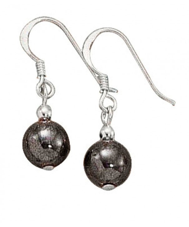 Sterling Silver Hematite Dangle Earrings