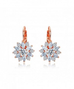 Serend Zirconia Snowflake Leverback Earrings