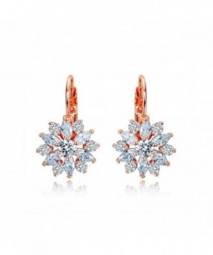 Serend Zirconia Snowflake Leverback Earrings