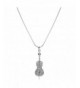 chelseachicNYC Crystal Cello Necklace Silver