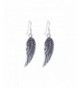 Silverly Womens Sterling Feather Earrings