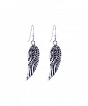Silverly Womens Sterling Feather Earrings