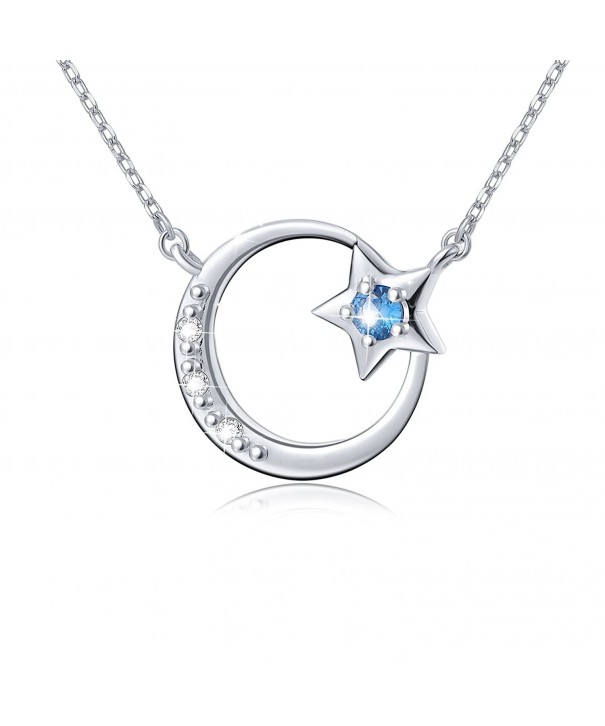 Sterling Silver Crescent Pendant Necklace