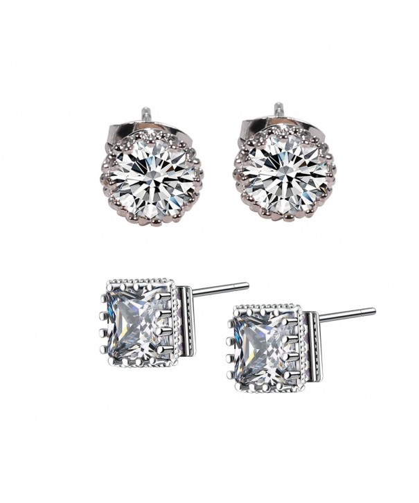 YOUWANG Plated Zirconia Earrings circle