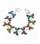 Silvertone Butterfly Magnetic Closure Bracelet