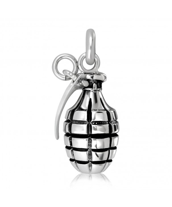 WithLoveSilver Sterling Silver Grenade Pendant