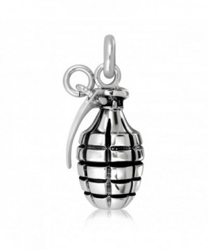 WithLoveSilver Sterling Silver Grenade Pendant