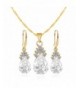 Bridesmaid Jewelry Teardrop Earrings Necklace