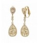 Sparkly Bride Earrings Wedding Teardrop