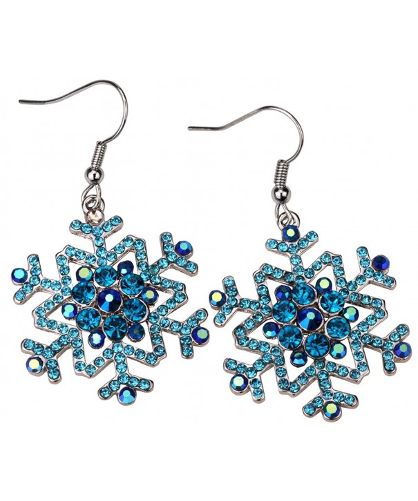 YACQ Jewelry Snowflake Earrings Christmas