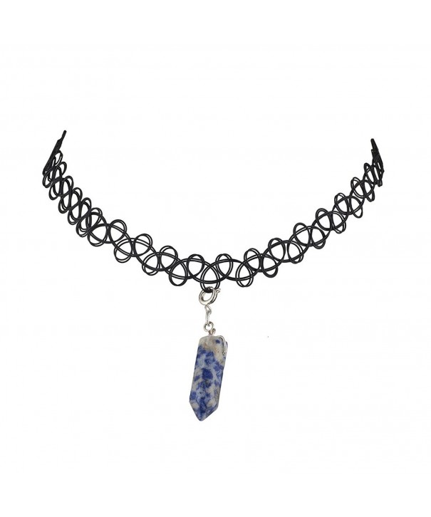 Lux Accessories Quartz Tattoo Necklace