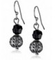 1928 Jewelry Black Dangle Earrings