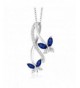 Marquise Sapphire Sterling Butterfly Infinity