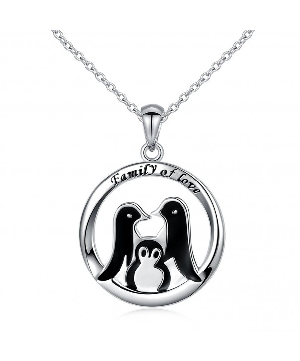 Sterling Silver Penguin Pendant Necklace