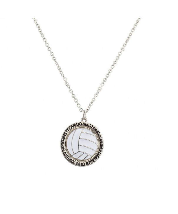 Lux Accessories Volleyball Strengthens Necklace