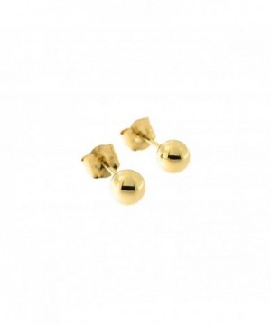 Yellow Gold Ball Stud Earrings