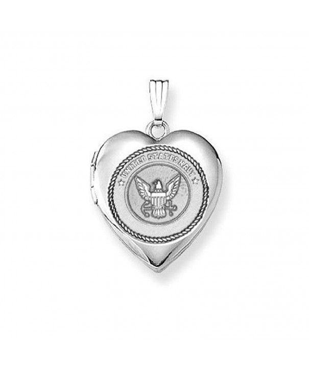 Sterling Silver Navy Heart Locket