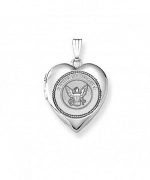 Sterling Silver Navy Heart Locket