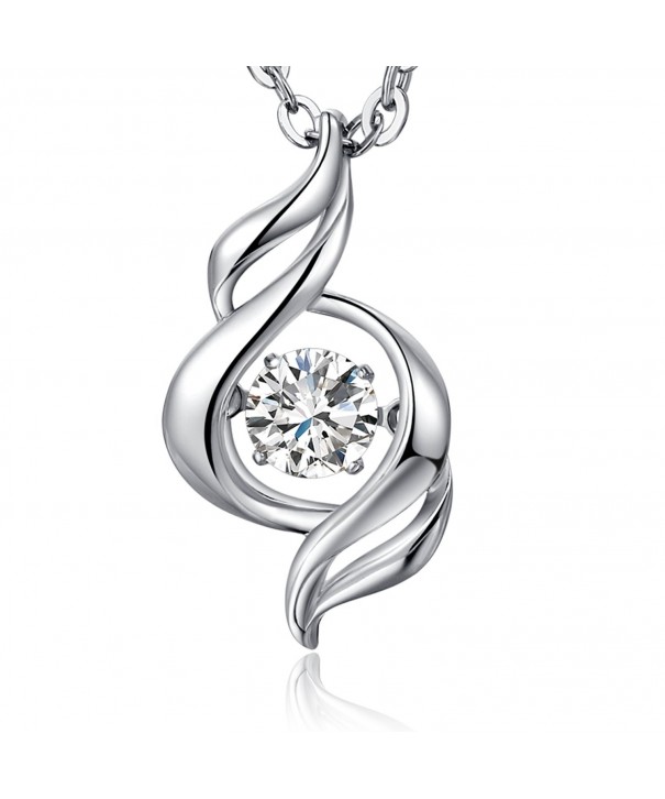 Musical Dancing Pendant Necklace Sterling