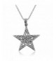 Sterling Silver Pentacle Pentagram Necklace