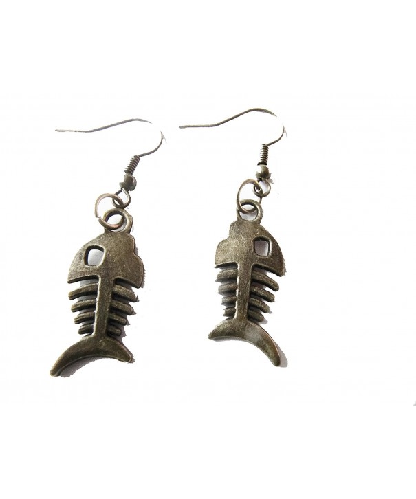 Ancient Earrings Skeleton oxidized Jewelry