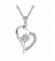 Sterling Grandmother Granddaughter Necklace Zirconia