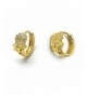 Yellow Gold Tone Ladies Stardust Earrings