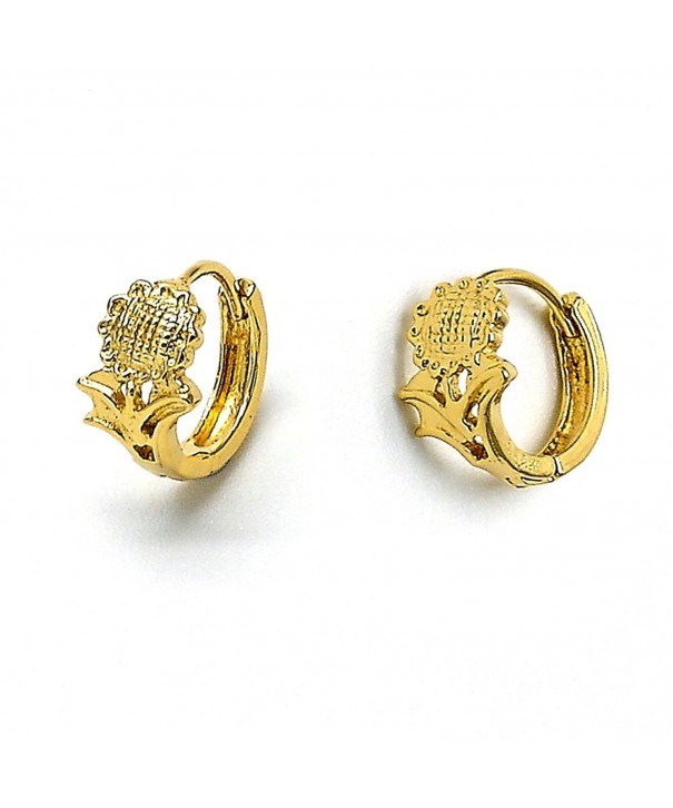 Yellow Gold Tone Ladies Stardust Earrings