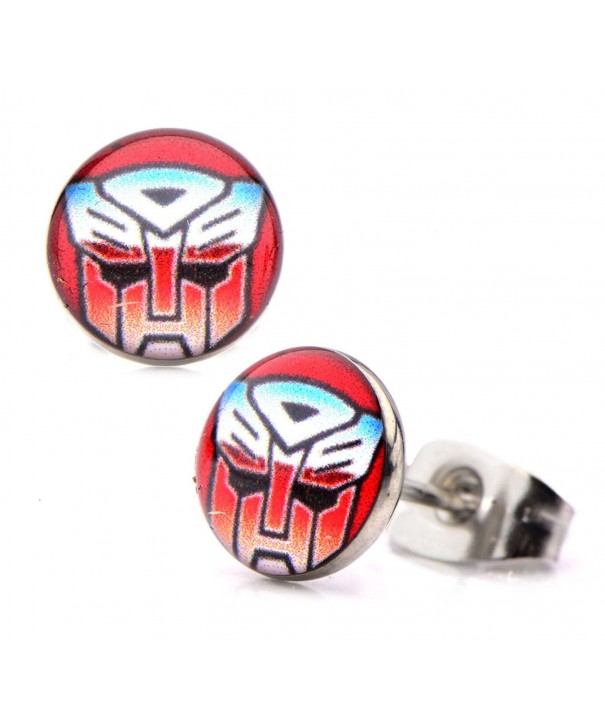 Transformers Earrings Autobot Round Stainless