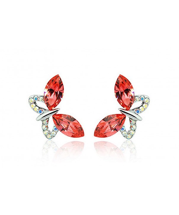 NICOSHINE Butterfly crystal allergy earrings