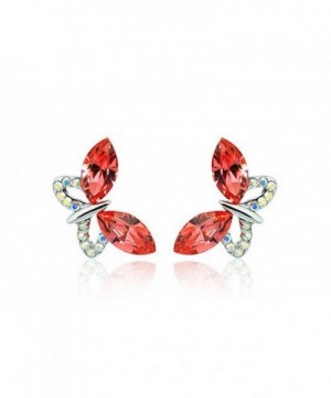 NICOSHINE Butterfly crystal allergy earrings