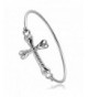 CHUANGYUN Rhinestone Bracelet Bangle Silver