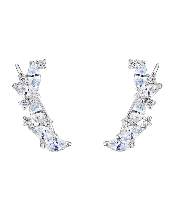 EVER FAITH Sterling Zirconia Earrings