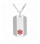 Engraving Stainless Medical Pendant Necklace