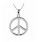 Sterling Silver Large Pendant Necklace