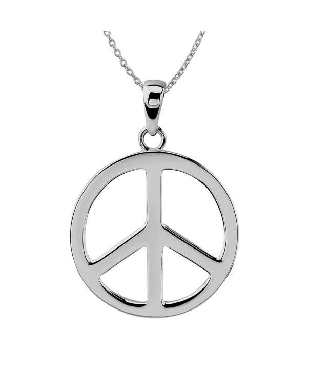 Sterling Silver Large Pendant Necklace