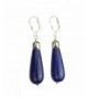 Teardrop Sterling Silver Leverback Earrings