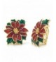 Poinsettia Earrings Christmas Flower Fashion