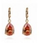 YAZILIND Charming Teardrop Zirconia Earrings