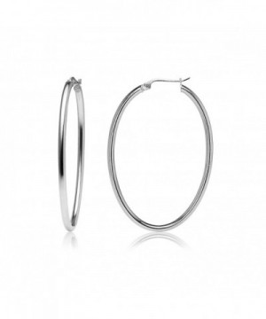 Sterling Silver Oval Hoop Earrings